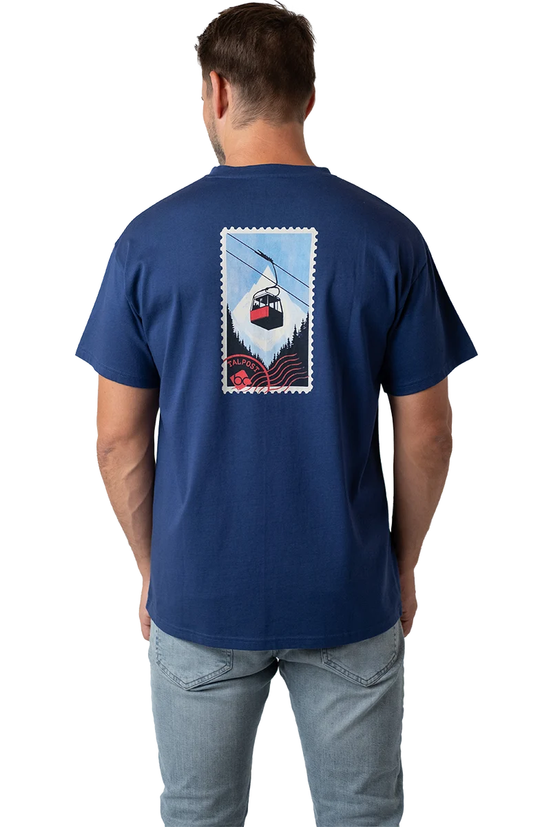 Herren T-Shirt mit Gondel-Stickerei und Druck