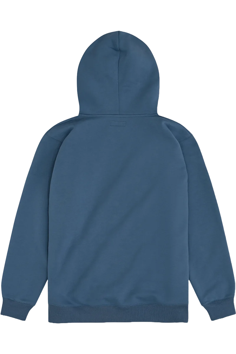 Herren Hoodie mit Edelweiß-Stickerei - stahlblau