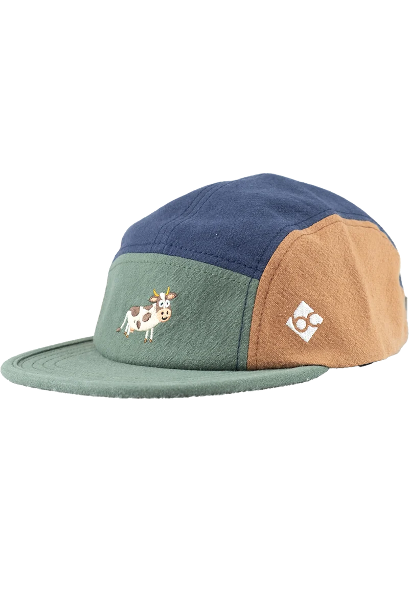 Kinder Cap bunt mit Kuh-Stickerei