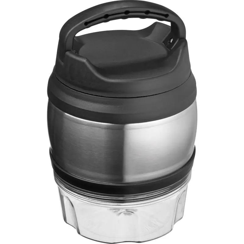 Praktische Lunch Box mit Henkel, 600 ml - Modernes Silbergrau