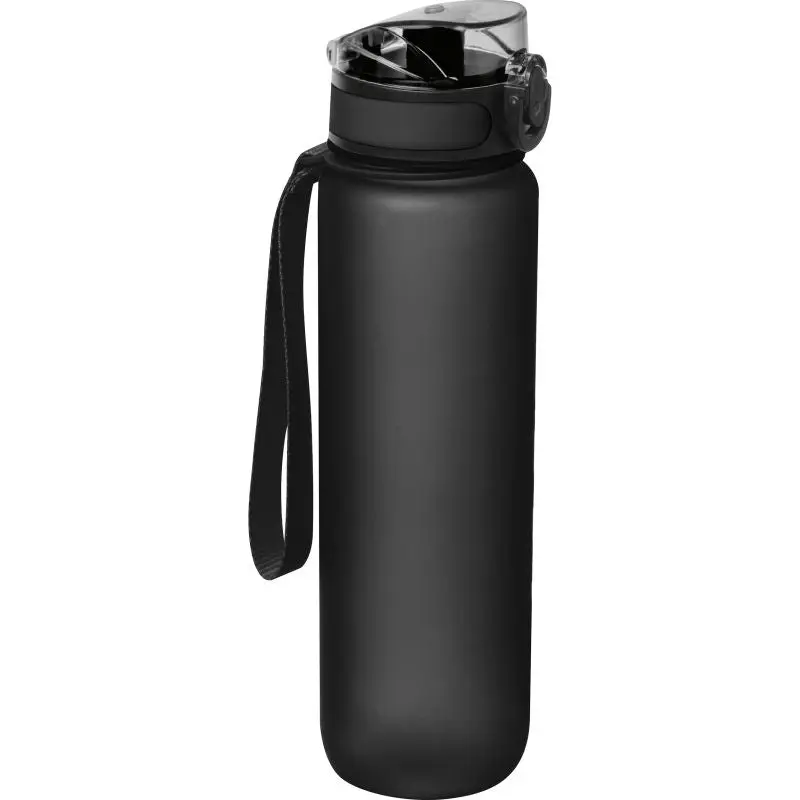 Tritan Sportflasche, 1 Liter, Robust, Schwarz