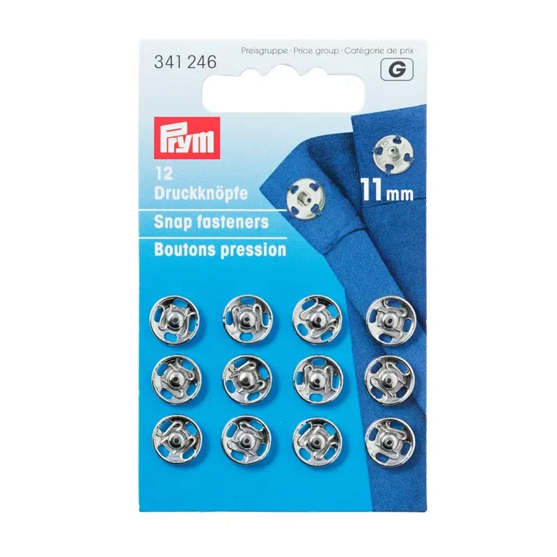 Druckknopf Silber 11 mm – Metallknopf DRUCK-11