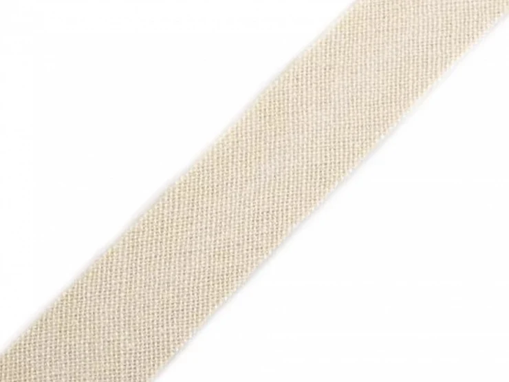 Schrägband gefalzt Creme – Stoffband B-3