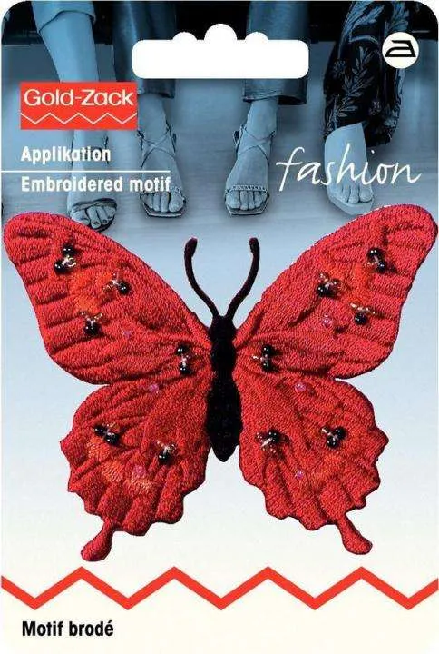 Applikation Schmetterling Rot – Stoff AP-926163