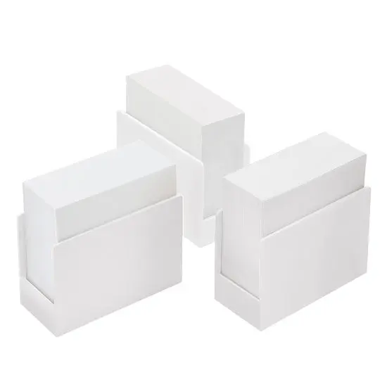 Zeta Zettelbox in Weiß mit Weißem Papier – Eleganter Notiz-Organizer