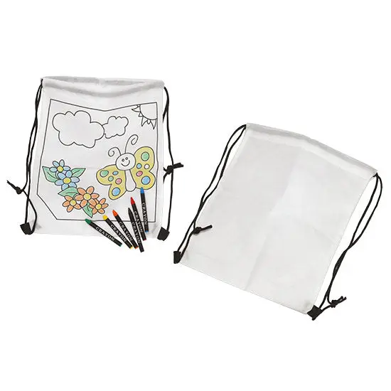 Beutel-Set zum Bemalen - weiß - kreatives und individuelles DIY-Set für Kinder und Erwachsene