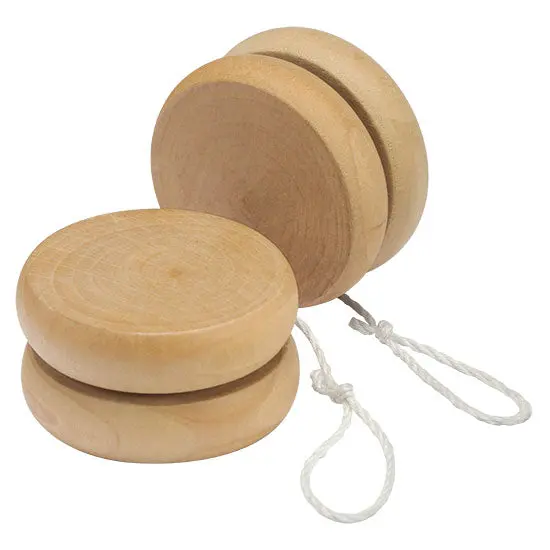 Holz Jo-Jo - Beiges Holzspielzeug, Klassisches Geschicklichkeitsspiel, Nachhaltig