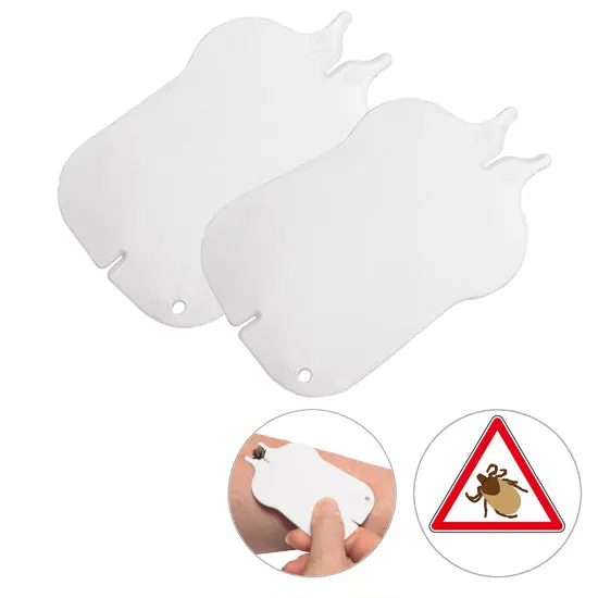 Duo Zeckenentferner aus Recyclingmaterial in Weiß – Praktisch & Umweltschonend