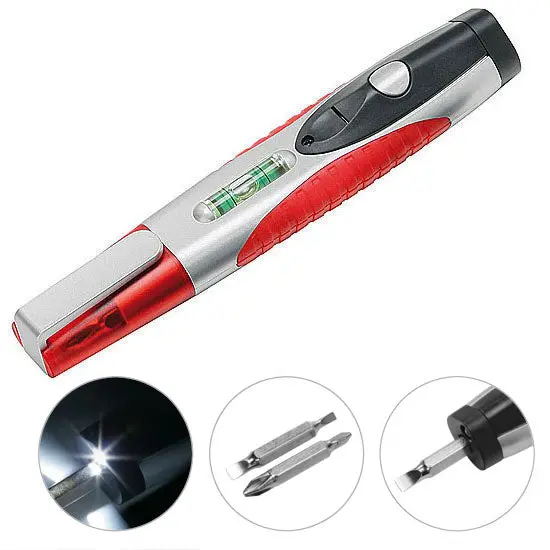 Multi-Tool in Silber-Rot - Vielseitiges Gadget für Alltag & Abenteuer