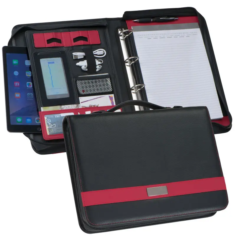 Elegante A4 Portfolio-Mappe Milwaukee - zeitlos und professionell in Schwarz