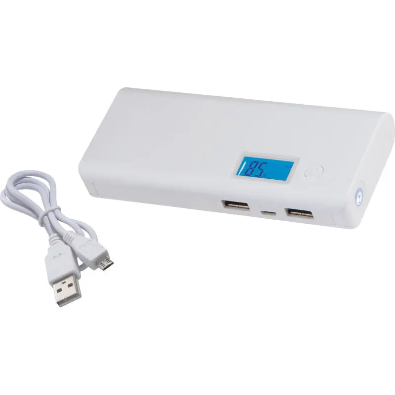 Stafford Powerbank mit 10.000mAh in Weiß – Kraftvoller mobiler Energiespeicher