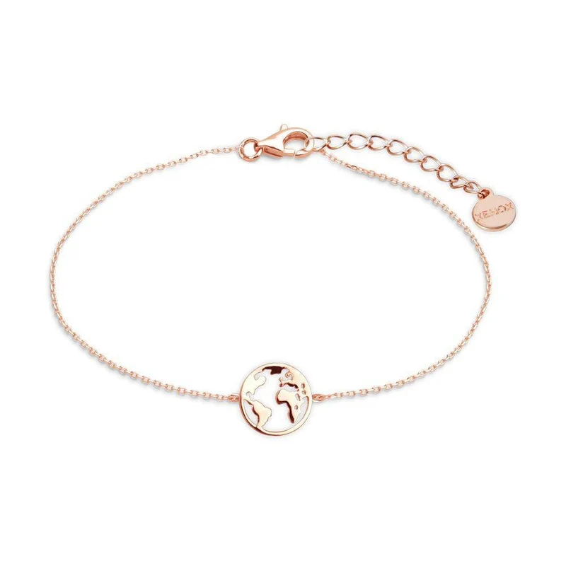 Xenox Damen-Armband Wanderlust mit Weltkugel Anhänger XS316