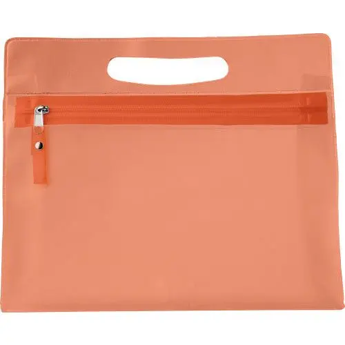 Clyde PVC Kulturtasche in Leuchtendem Orange - Auffällig & Praktisch, 100 Zeichen
