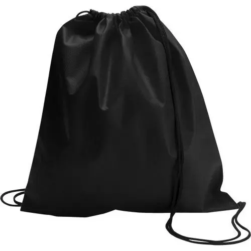 Schuh-/Rucksack (Turnbeutel) aus Non-Woven Nico - schwarz - langlebig und vielseitig für Sport und Freizeit