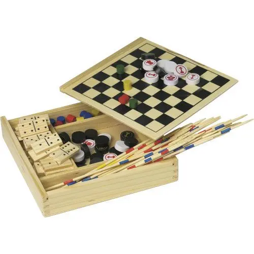 Cherie Vielseitiges Spielset in Eleganter Holzbox - Braun