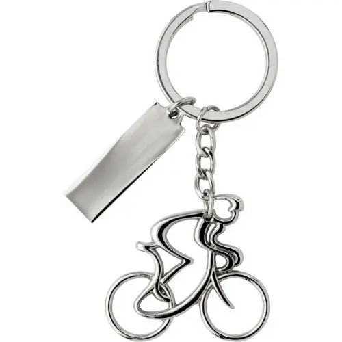 Robuster Metall-Schlüsselanhänger Cirilio - Elegantes Silber