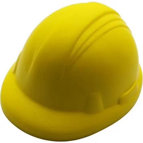 Gelber Philip Anti-Stress Bauhelm aus PU Schaum - Entspannungs-Accessoire