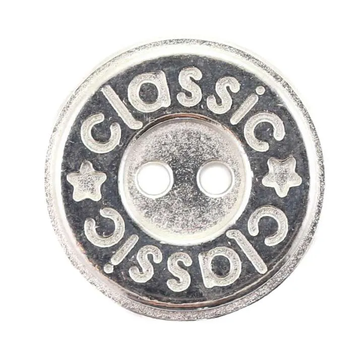 Metallknopf Silber – 2-Loch MK-30S