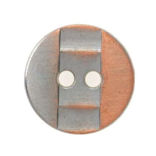 Metallknopf Silber-Kupfer – 2-Loch MK-133SK