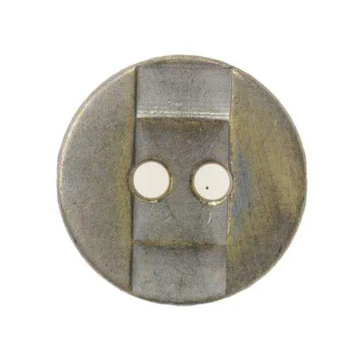 Metallknopf Silber-Gold – 2-Loch MK-133SG