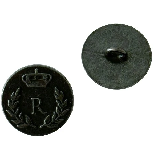 Metallknopf Wappenmotiv Kronenmotiv Schwarz – Uniformknopf MK-161