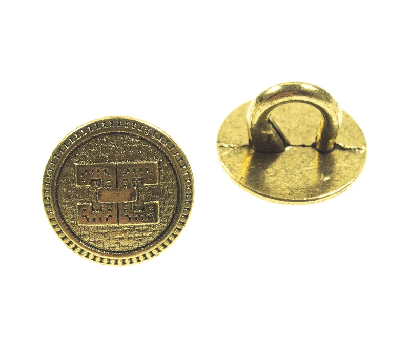 Metallknopf Wappenmotiv Gold – Uniformknopf MK-72