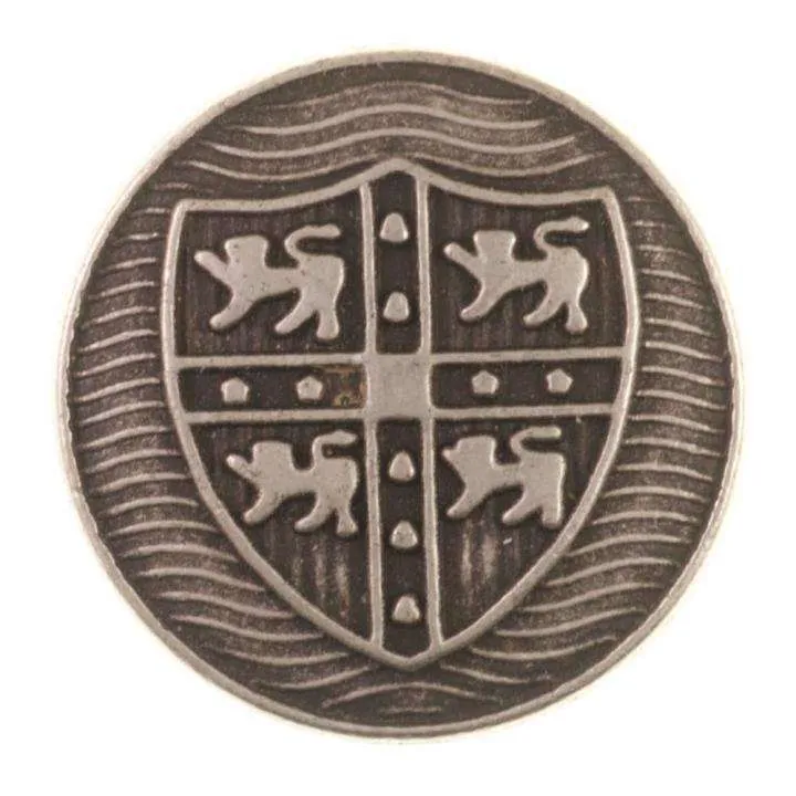 Metallknopf Wappenmotiv Altsilber-Silber – Trachtenknopf MK-397AS
