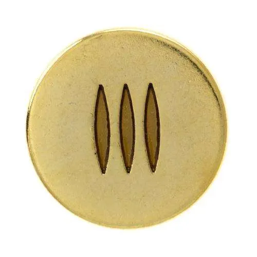 Metallknopf Streifenmuster Muster Gold-Braun – Öse MK-381G-4GEL