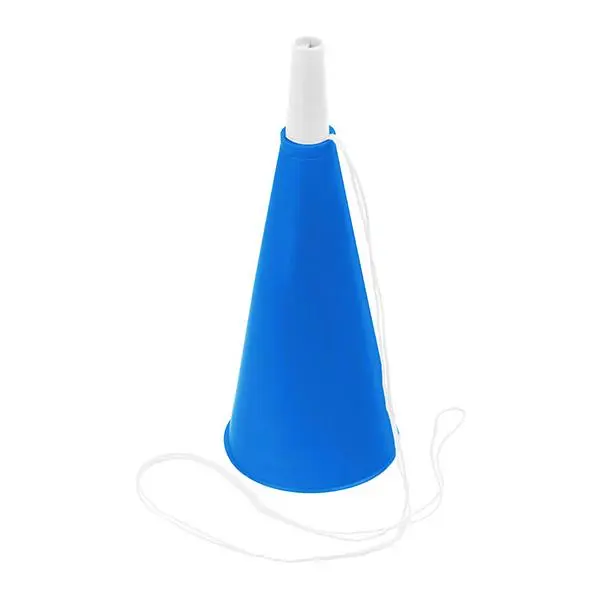 Fan-Horn in Blau und Weiß – Unüberhörbarer Team-Support