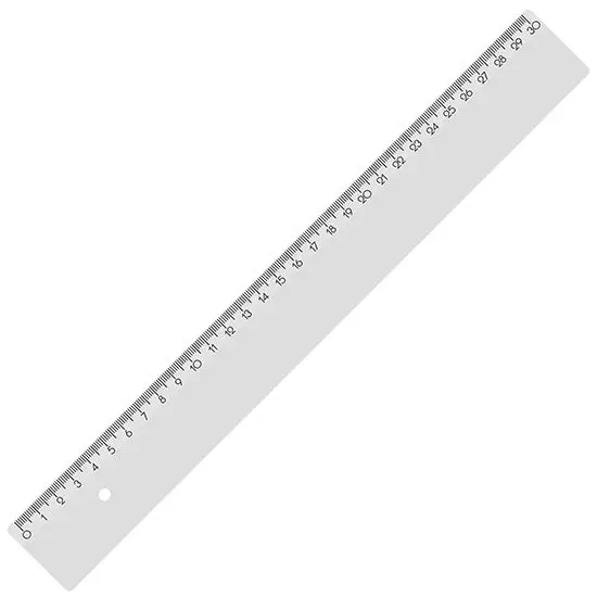Präzises 30 cm Lineal in Weiß – Robust, Klar & Vielseitig einsetzbar