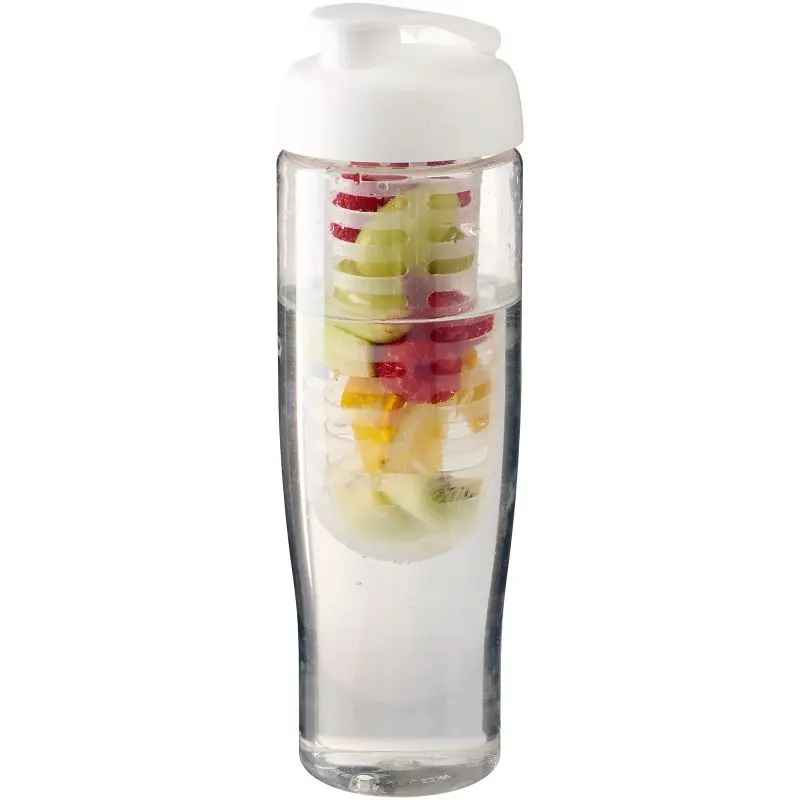 H2O Active Tempo 700 ml mit Infusor, Transparent-Weiß, Sportflasche