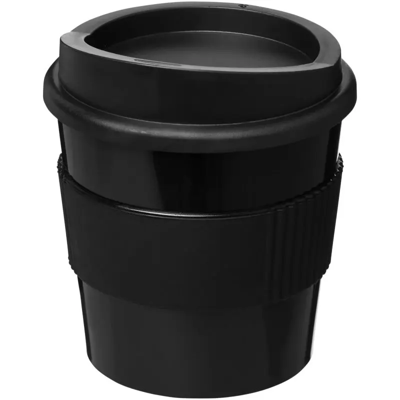 Americano Primo 250 ml Becher – Schwarz mit Schutzring für sicheres Halten