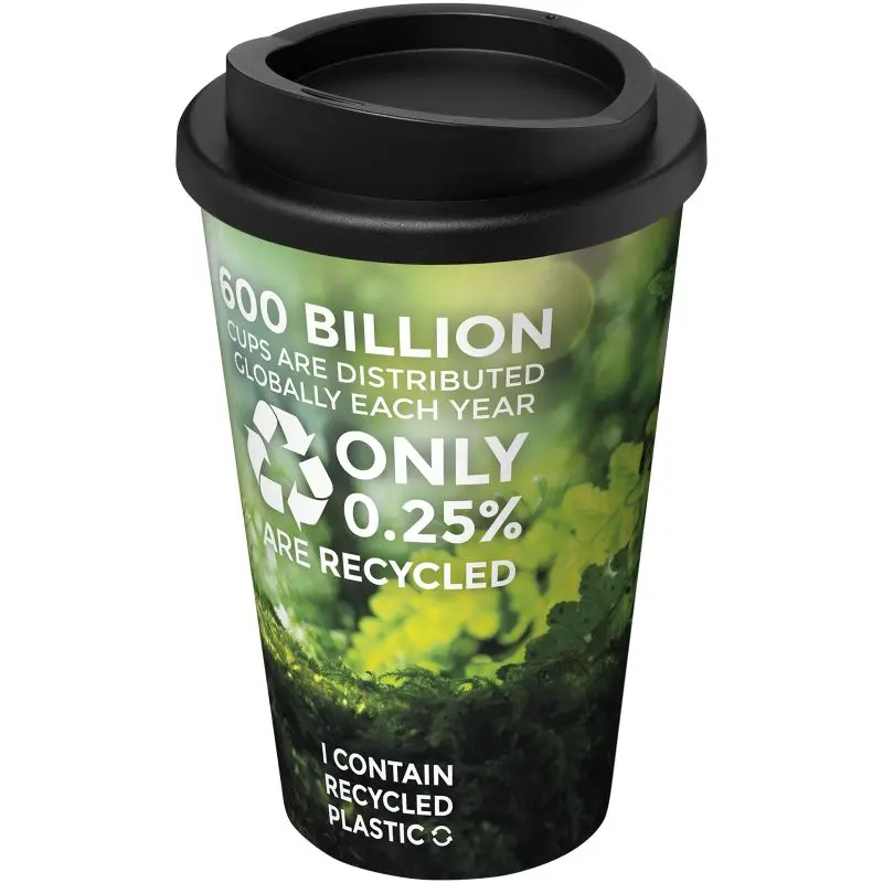 Brite-Americano 350 ml Isolierbecher - Schwarz - Doppelwandiger Thermobecher - Stilvoll und Robust