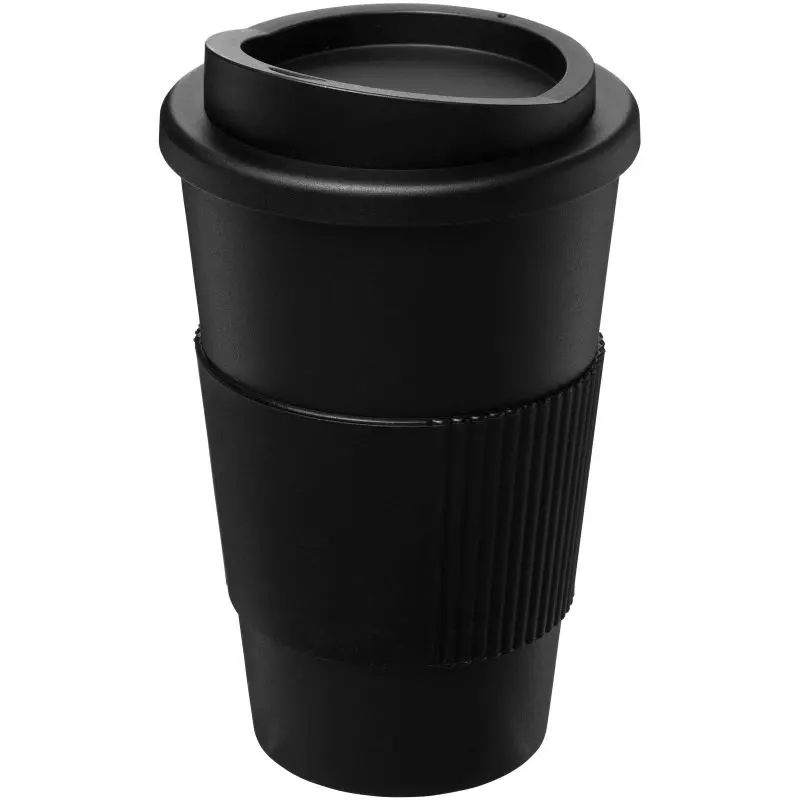 Americano 350 ml Isolierbecher – Schwarz mit Schutzring für sicheres Trinken