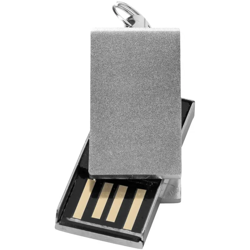 Kompakter Drehbarer USB-Speicherstick in Silber - 1GB