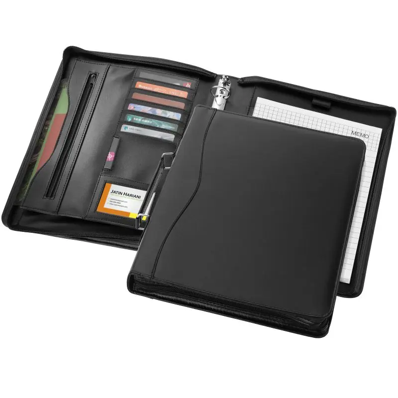 Ebony A4 Aktenportfolio - Klassisch Schwarz