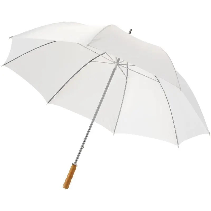 Premium Golfschirm: Karl 30 mit Holzgriff - Robust & Elegant - Weiß