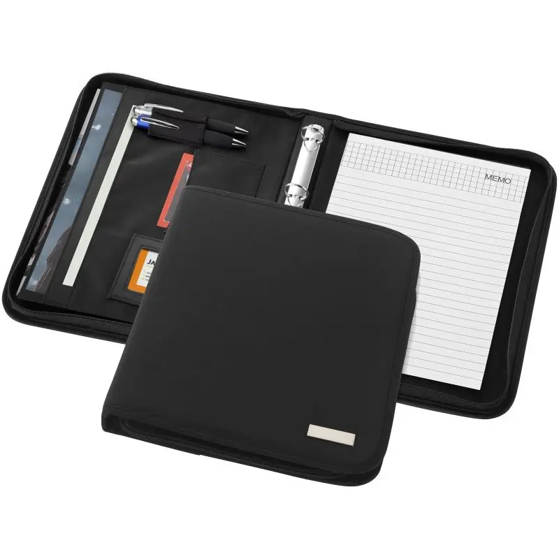 Stanford Luxus A4 Zip-Portfolio - Elegantes Schwarz