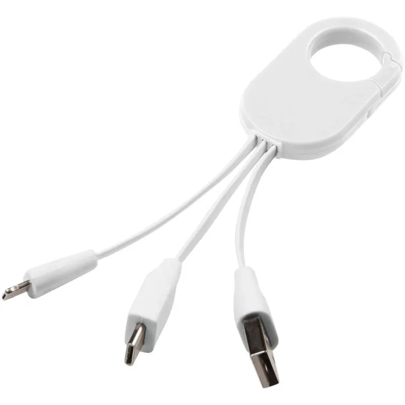Troop 3-in-1 Multifunktionales Ladekabel - Weiß