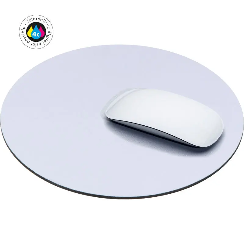 Rundes Mauspad - Weiß, Ergonomisch & Stilvoll