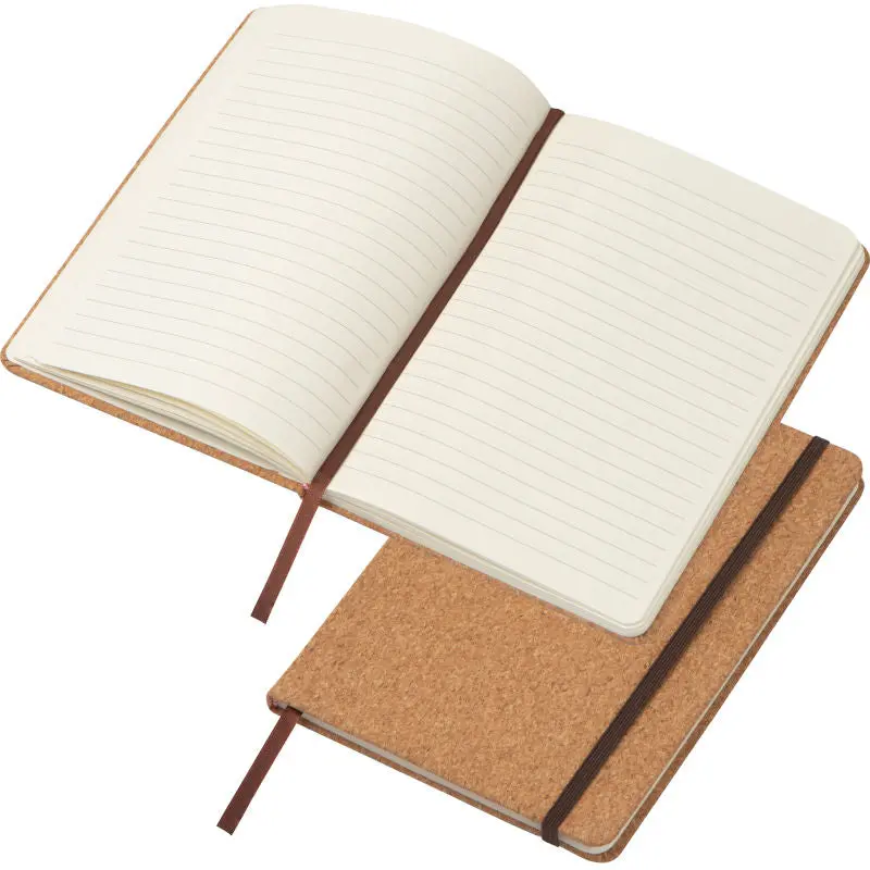 A5 Notizbuch, Beige Korkeinband, Linierte Seiten, Umweltfreundlich & Stilvoll