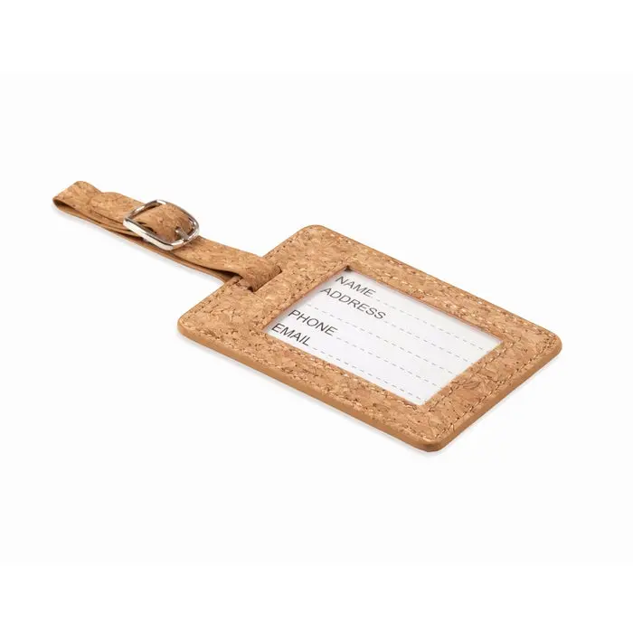 Robuster COCO Kofferanhänger aus Kork, Beige, Stilvoll & Nachhaltig