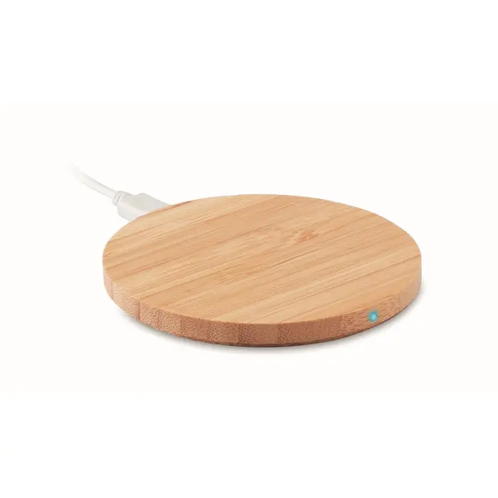 RUNDO+ Runder Bambus Wireless Charger – Natürlich & Effizient