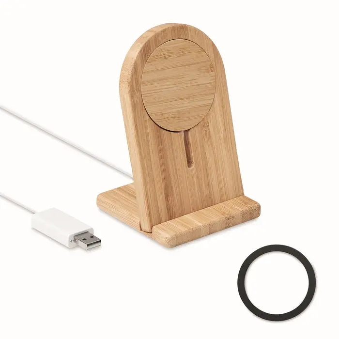Induktives Ladegerät 10W HINTOIS - Holz Kabelloses Schnellladegerät für Smartphones
