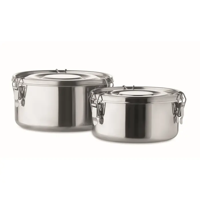 Lunchboxen-Set ELLES in Mattsilber - Stilvoll & Praktisch