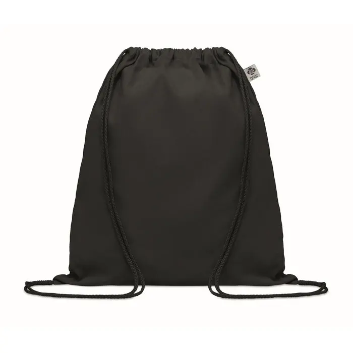 Bio-Baumwollbeutel YUKI COLOUR - Schwarz Umweltfreundliche Tragetasche aus Organic Cotton