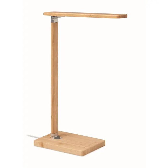 NEAT LIGHT Tischleuchte mit Ladefunktion, 10W, Holzoptik, Modern