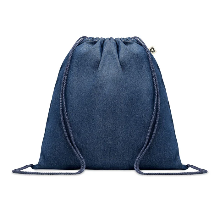 Kordelzugbeutel aus recyceltem Denim