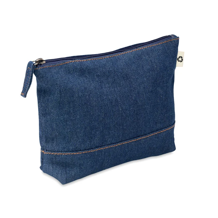 Kosmetiktasche aus recyceltem Denim