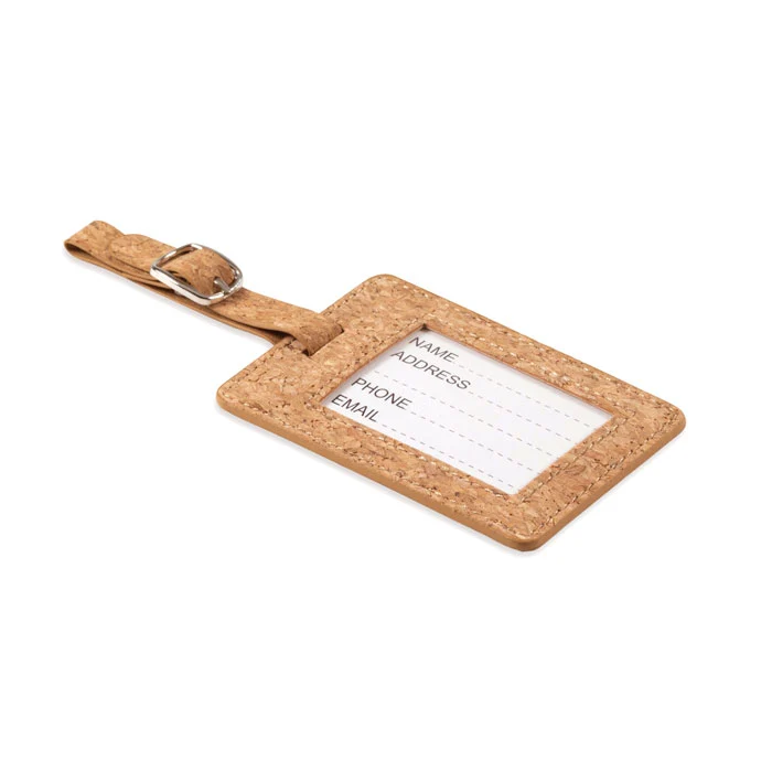 Gepäckanhänger aus Kork